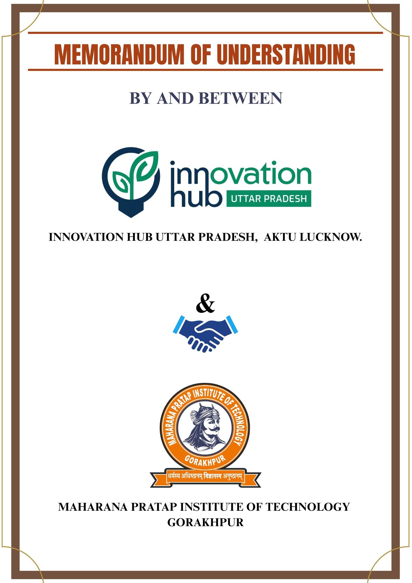 MoU signing with Innovation Hub Uttar Pradesh